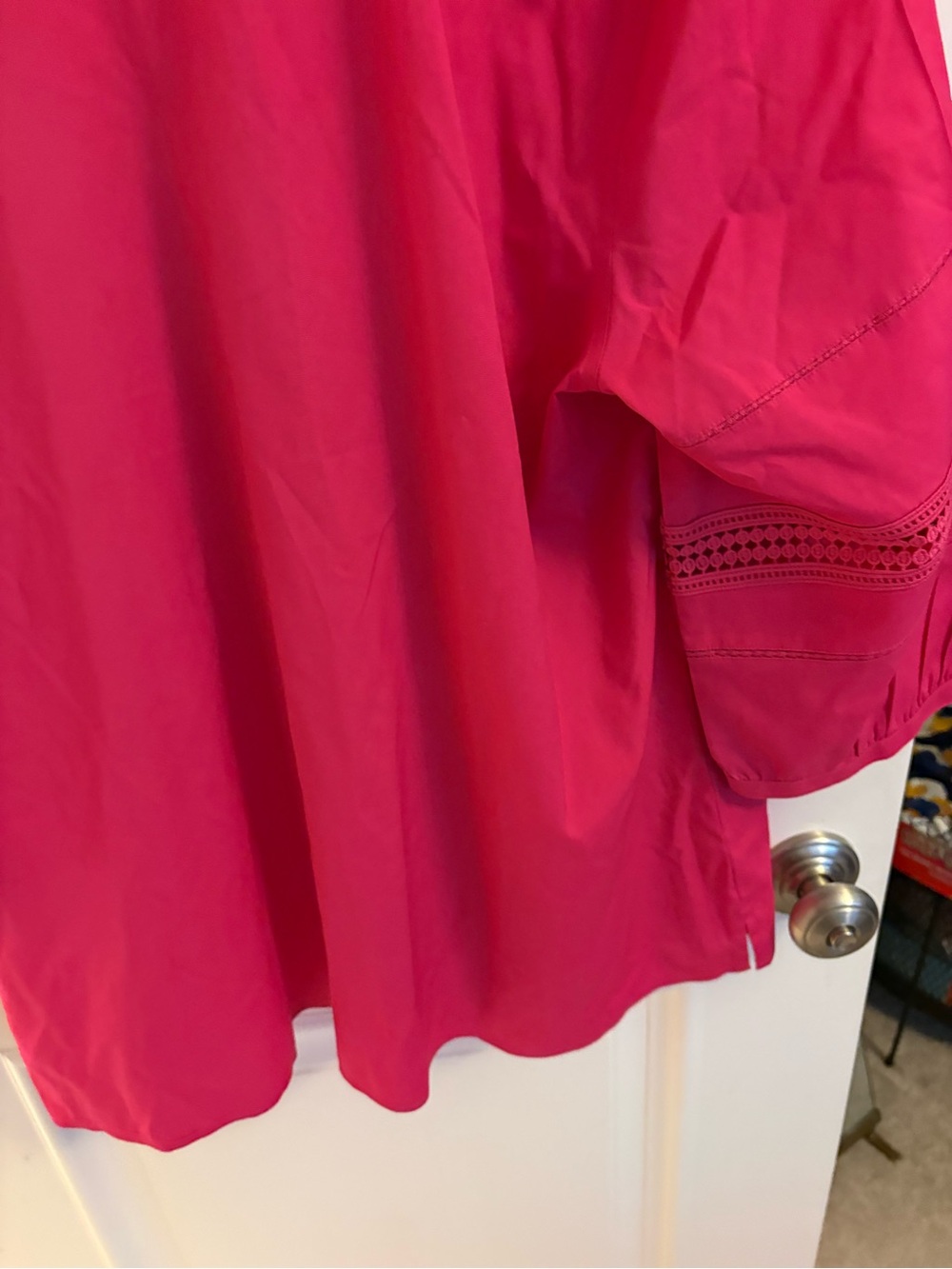 Chico's Bright Pink V Tunic Top - Picture 14 of 16